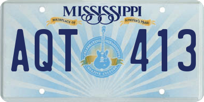 MS license plate AQT413
