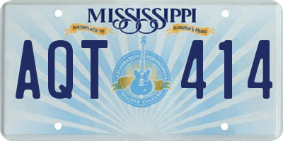 MS license plate AQT414