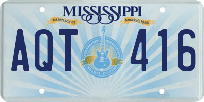 MS license plate AQT416