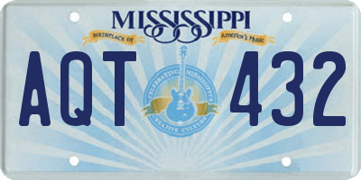 MS license plate AQT432