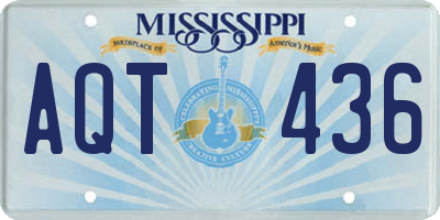 MS license plate AQT436