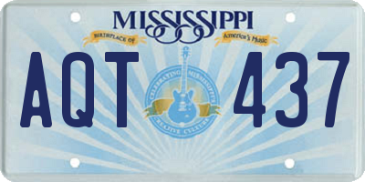 MS license plate AQT437