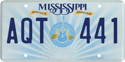MS license plate AQT441