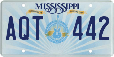 MS license plate AQT442