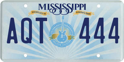 MS license plate AQT444
