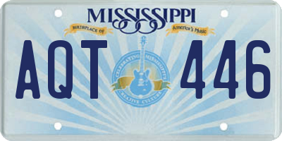 MS license plate AQT446
