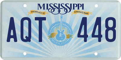 MS license plate AQT448