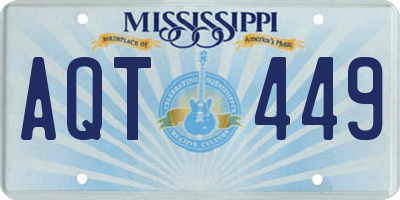MS license plate AQT449