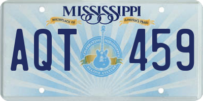MS license plate AQT459