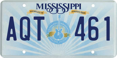 MS license plate AQT461