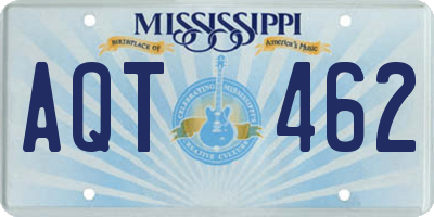 MS license plate AQT462