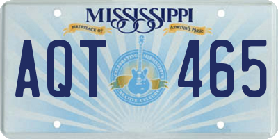 MS license plate AQT465