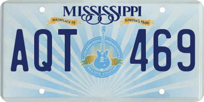MS license plate AQT469