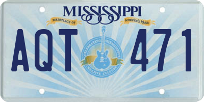 MS license plate AQT471