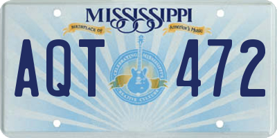 MS license plate AQT472