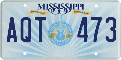 MS license plate AQT473