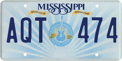 MS license plate AQT474