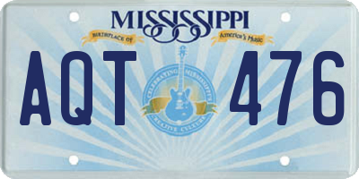 MS license plate AQT476