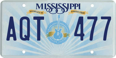 MS license plate AQT477