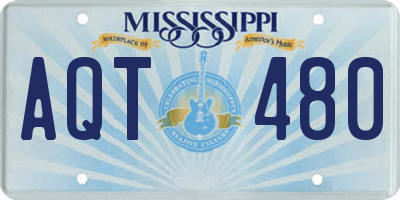 MS license plate AQT480