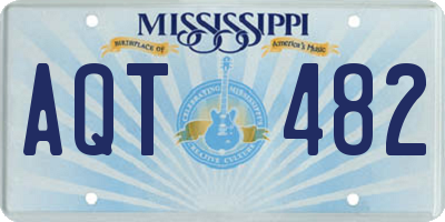 MS license plate AQT482
