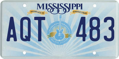 MS license plate AQT483