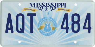 MS license plate AQT484