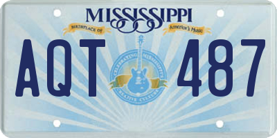 MS license plate AQT487