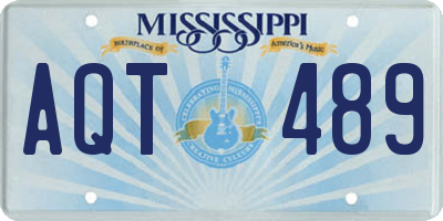 MS license plate AQT489