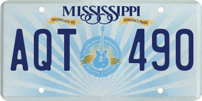MS license plate AQT490