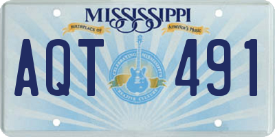 MS license plate AQT491