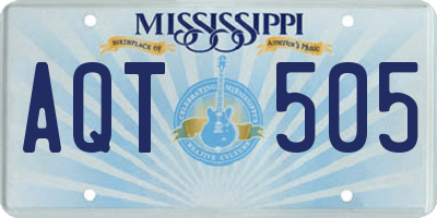 MS license plate AQT505