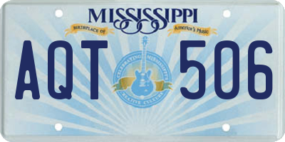 MS license plate AQT506