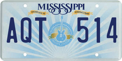 MS license plate AQT514