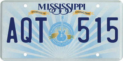 MS license plate AQT515