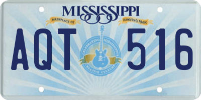 MS license plate AQT516
