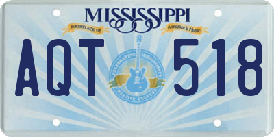 MS license plate AQT518