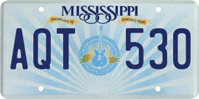 MS license plate AQT530