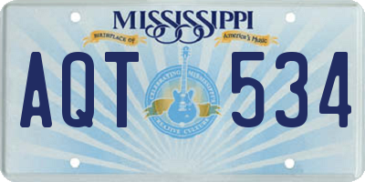 MS license plate AQT534