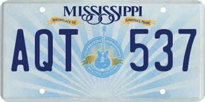 MS license plate AQT537