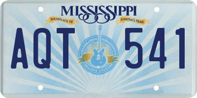 MS license plate AQT541