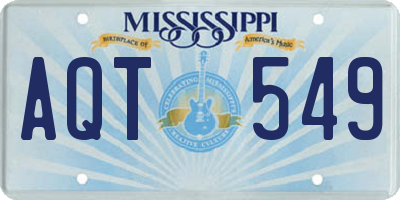 MS license plate AQT549
