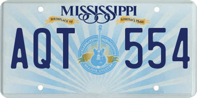 MS license plate AQT554