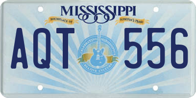 MS license plate AQT556