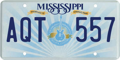 MS license plate AQT557