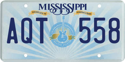 MS license plate AQT558