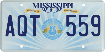 MS license plate AQT559