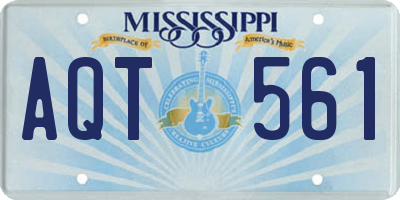 MS license plate AQT561