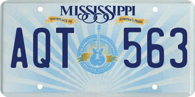 MS license plate AQT563
