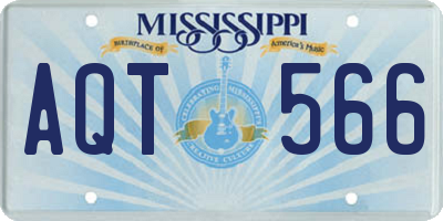 MS license plate AQT566